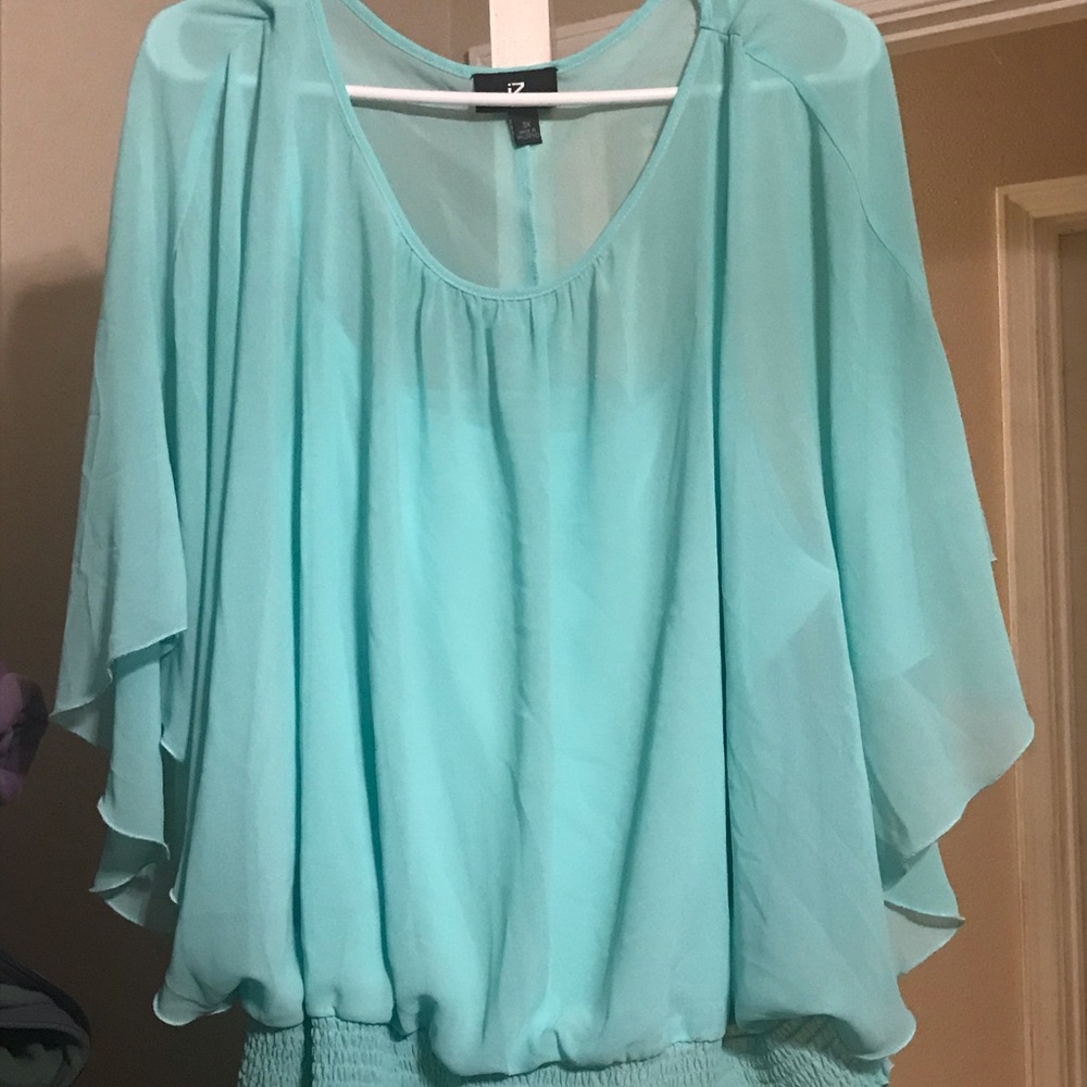 Plus size Blouse with elastic waistband